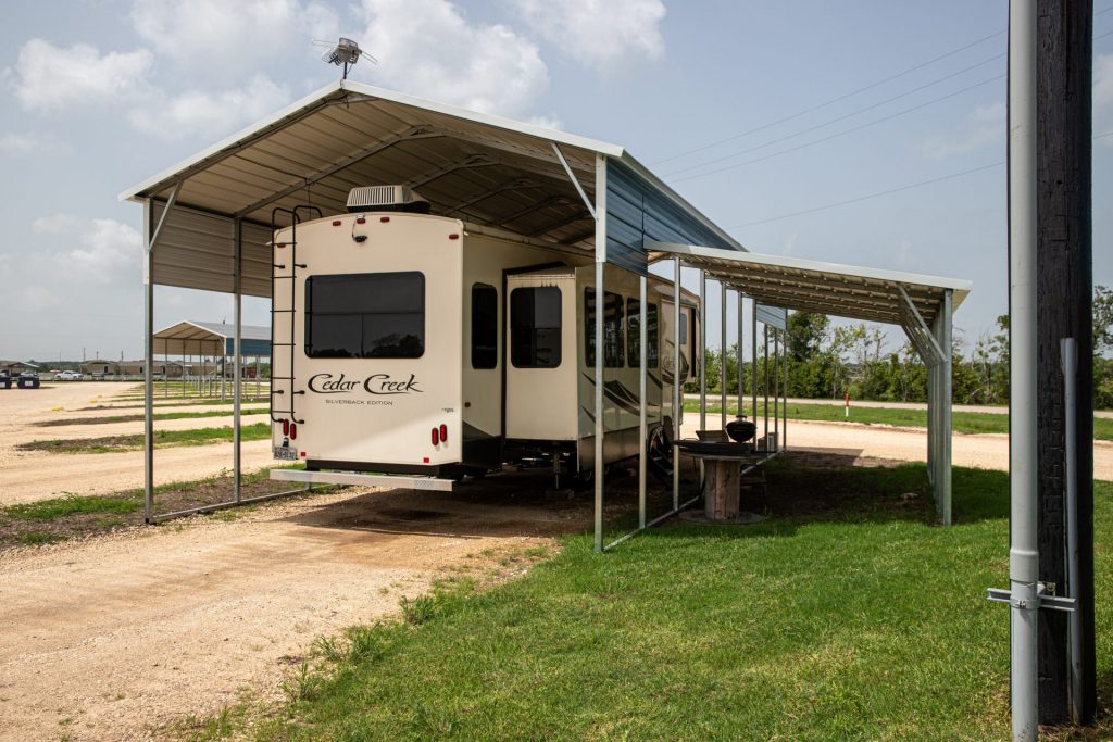 Freeport Friendly RV Park Covered RV Site